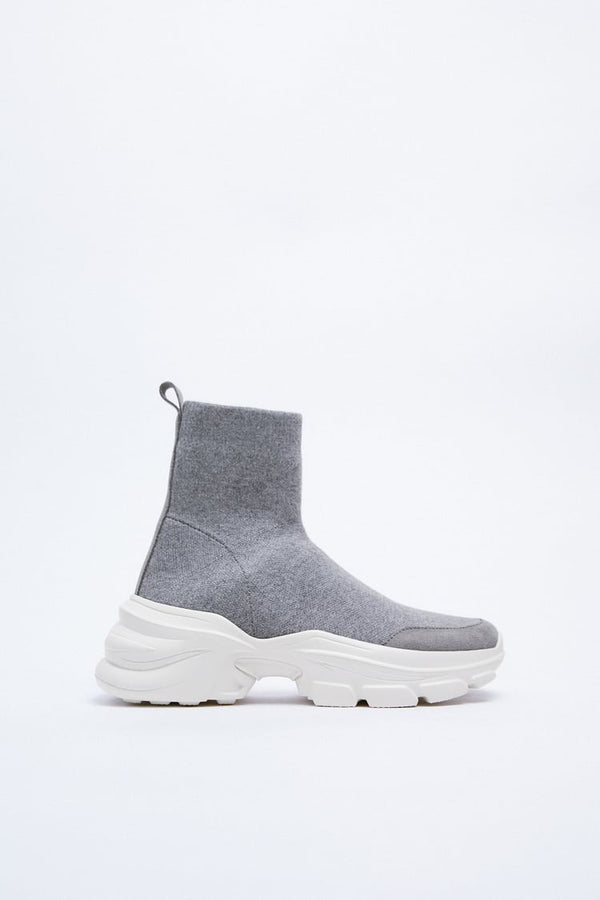 ZARA STRETCH KNIT SOCK SNEAKER