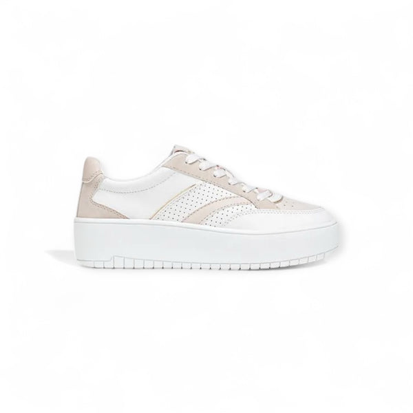 STRADIVARIUS BASKET BLANCHES FLATFORM - WHITE/GRAY