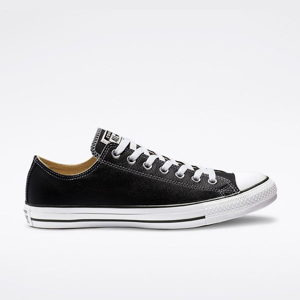 CONVERSE ALL STAR LEATHER LOW TOP - BLACK 132174C