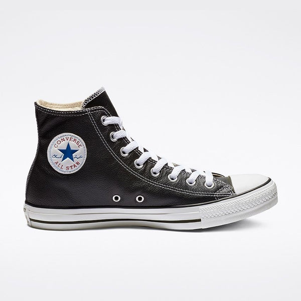 CONVERSE ALL STAR LEATHER HIGH TOP - BLACK 132170C