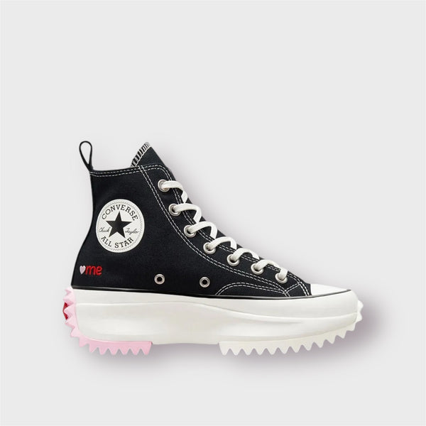 CONVERSE RUN STAR HIKE HI EMBROIDERED HEARTS -BLACK A01598C
