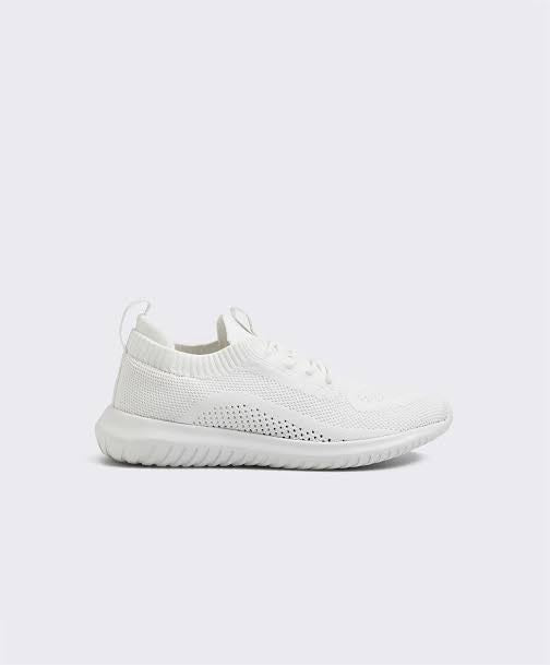 OYSHO LACE UP TRAINERS - WHITE