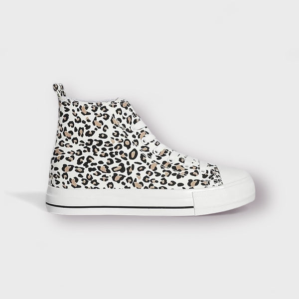 LEFTIES LEOPARD HIGH TOP CANVAS