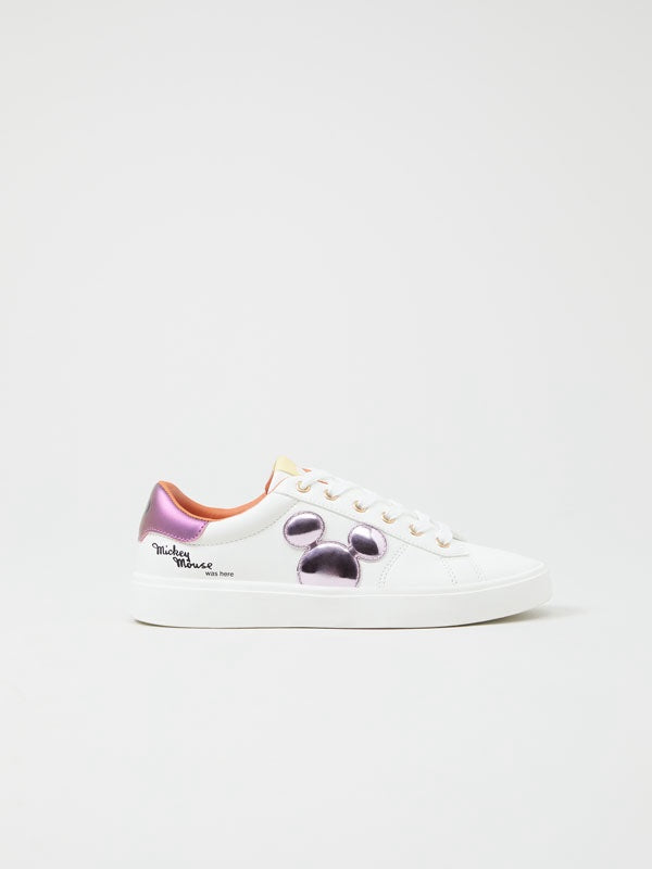 LEFTIES MICKEY MOUSE SNEAKER - WHITE/PINK