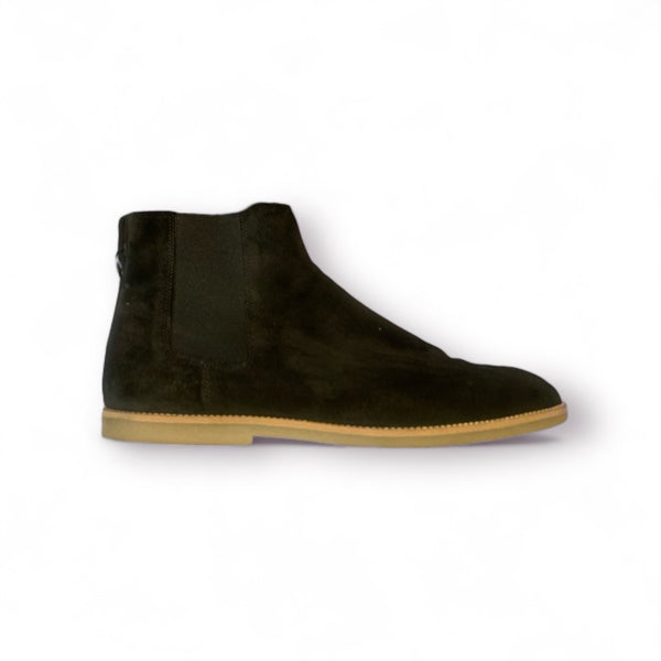 ZARA BLK VELVET CHELSEA BOOTS