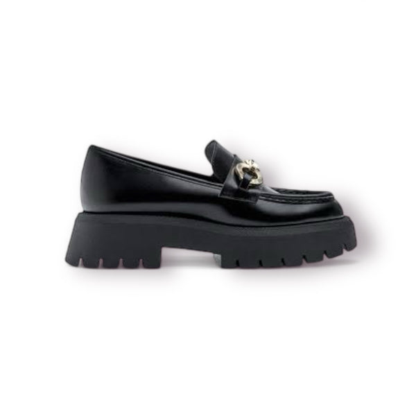 ZARA CHAIN TRIM LUG SOLE LOAFERS