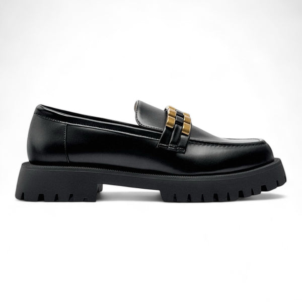 ZARA EMBELLISHED LUG SOLE LOAFERS