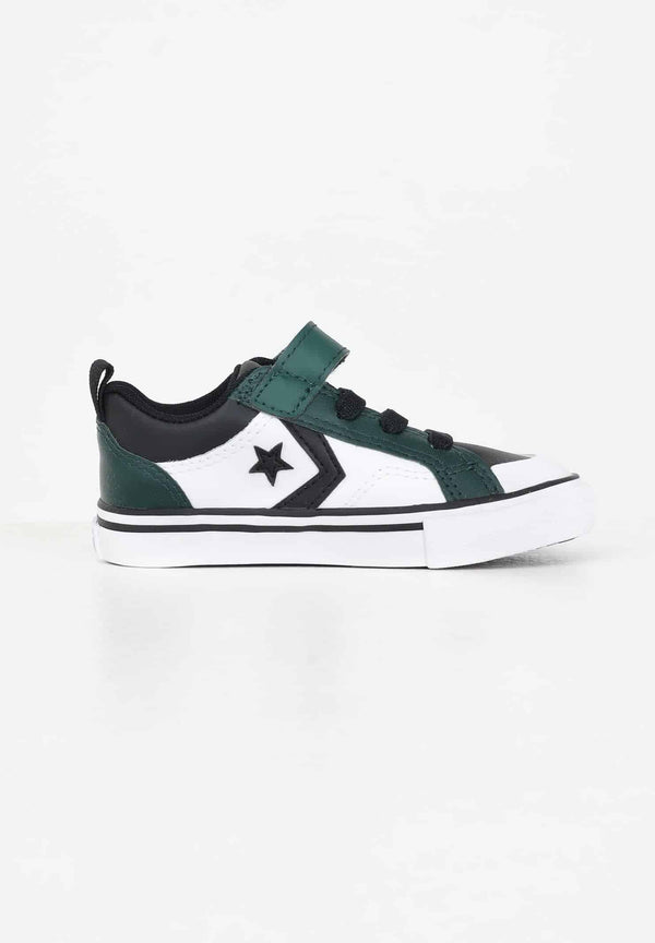 CONVERSE Pro Blaze Easy-On White, Black and Green Baby Sneakers - A09333c
