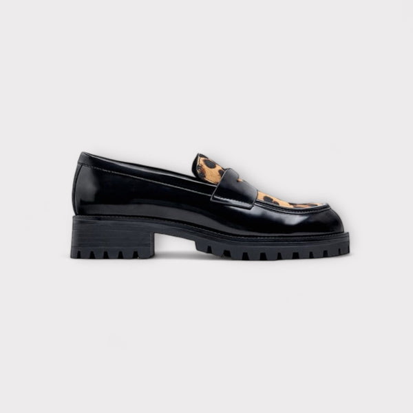 ZARA LEOPARD EFFECT LOAFERS