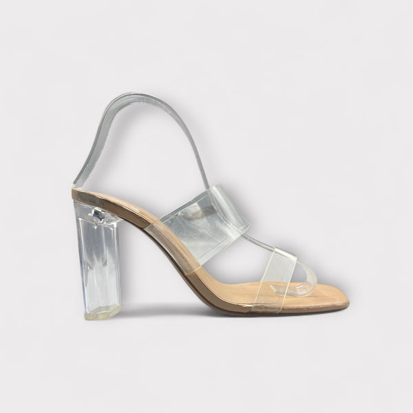 LEFTIES TRANSPARENT BLOCK HEEL