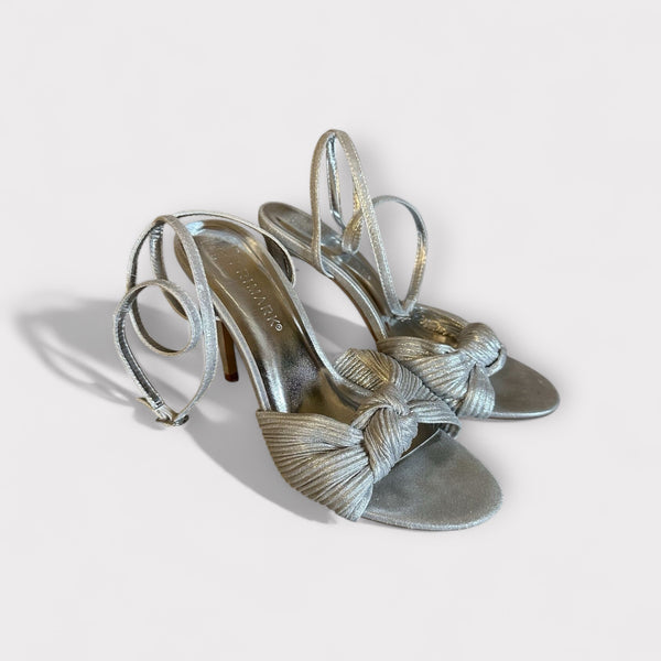 PRIMARK SILVER CONE HEEL