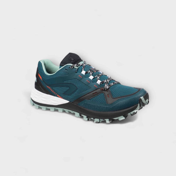 DECATHLON TRAIL RUNNING SHOES - BLUE/GREEN/BLACK