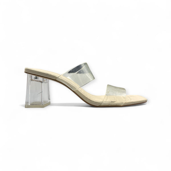 PULL & BEAR TRANSPARENT BLOCK HEEL