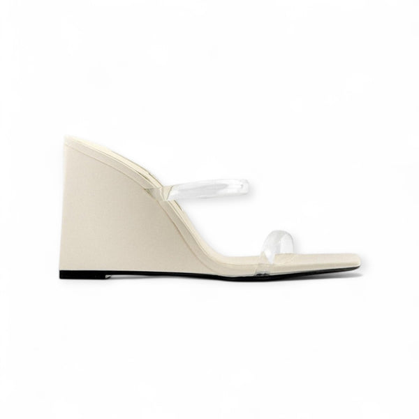 ZARA BLOCK HEEL WHITE