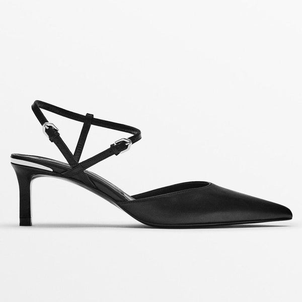 MUSIMO DUTTI BLACK CONE HEEL