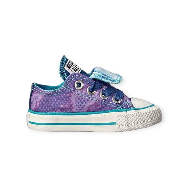 CONVERSE KIDS CHUCK TAYLOR ALL STAR DOUBLE TONGUE OX (INFANT/TODDLER) PERIWINKLE/MIDNIGHT HOUR