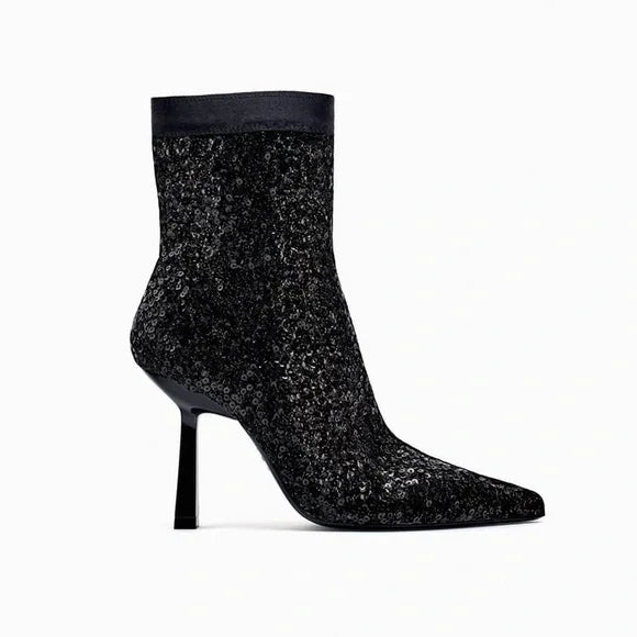 ZARA Sequin Booties 2101/110/800