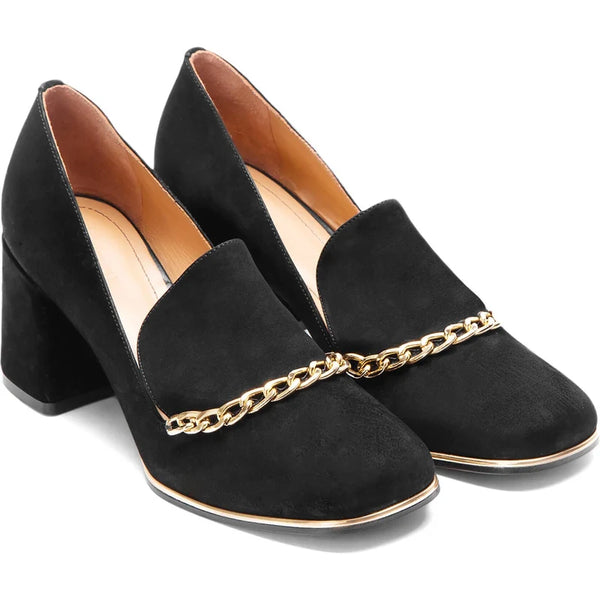 Kazar black block heel