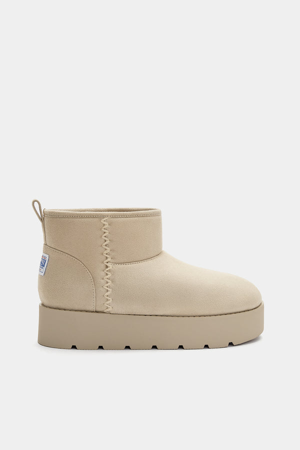 PULL&BEAR LINED BEIGE ANKLE BOOT 1015/240/102