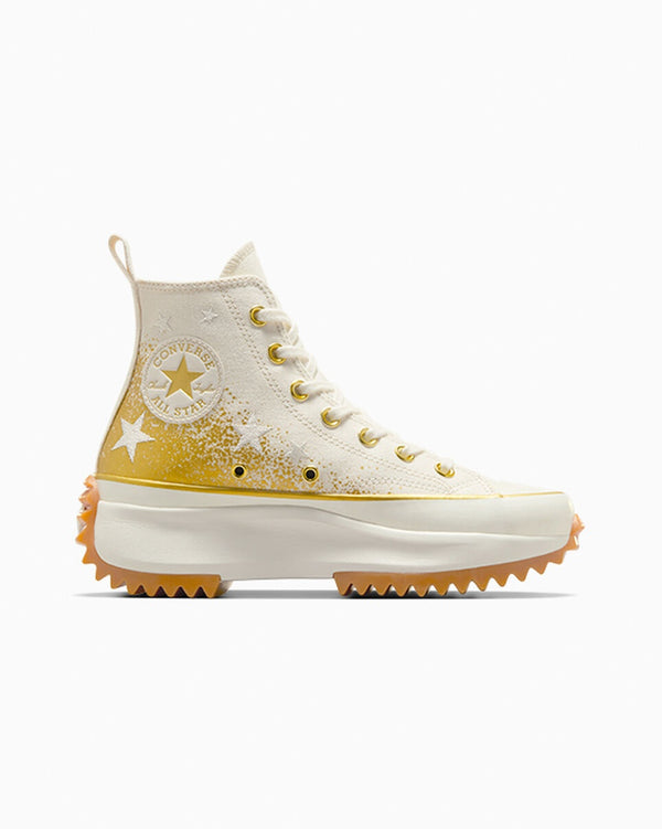CONVERSE RUN STAR Hike Platform Gold & Embroidered Stars A12900C