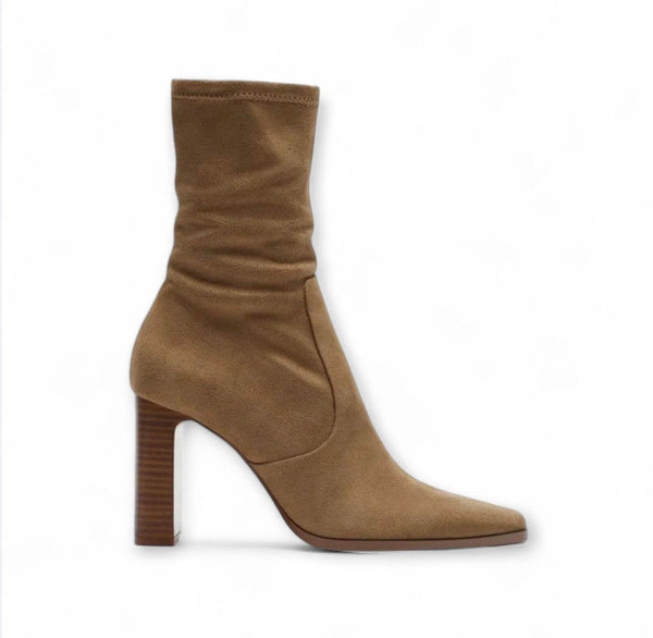 ZARA SUEDE CLOTH BLOCK ANKLE BOOT 2179/610/111
