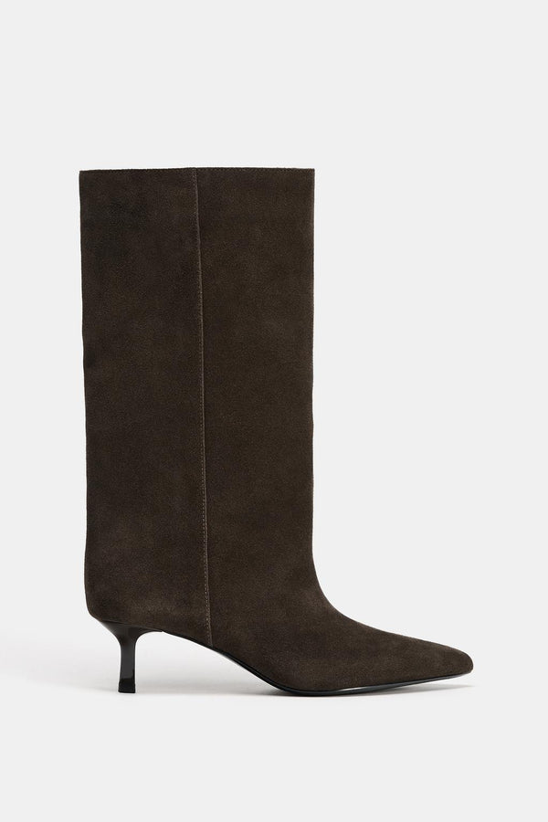 ZARA VELVET BROWN SUEDE BOOT 3109/510/700