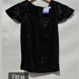 Velvet black glitter tshirt