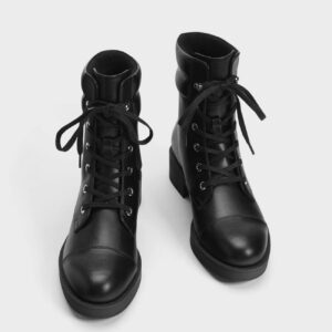 Bershka lace-up boot with formal sole