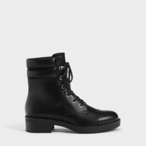 Bershka lace-up boot with formal sole
