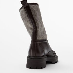 Massimo dutti BROWN LEATHER ANKLE BOOT