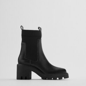 Zara leather Chelsea lineing boot