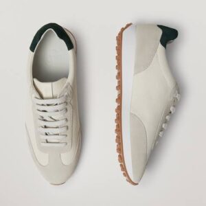 Massimo Dutti White leather trainers