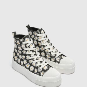 PULL AND BEAR Fabric high-top trainers