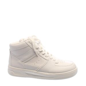 PULL AND BEAR WHITE HIGH TOP SNEAKERS