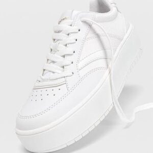 Stradivarius leather white sneaker