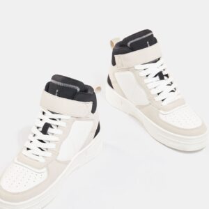 Pull and bear Contrasting high-top sneakers