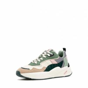 STRADIVARIUS WHITE AND GREEN CONTRAST TRAINER