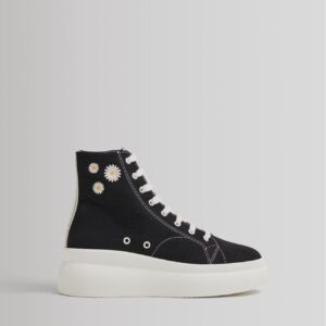 BERSHKA PLATFORM HIGH-TOP SNEAKERS WITH EMBROIDERY