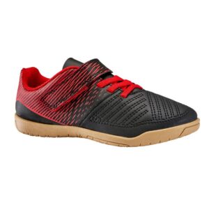 Decathlon red black contrast shoe