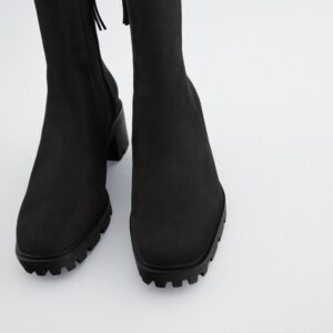 ZARA HIGH HEEL TRACK-SOLE ANKLE BOOTS