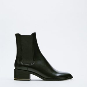 ZARA FLAT ANKLE BOOTS WITH HEEL DETAIL