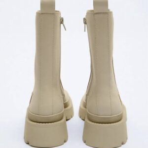 Zara ivory long boot