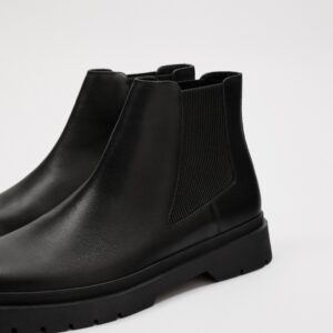 ZARA LEATHER CHELSEA ANKLE BOOTS