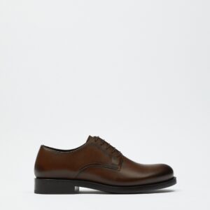 ZARA BROWN LEATHER DRESS SHOES