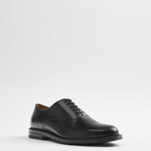 ZARA BLACK LEATHER SHOES with brown inner sole