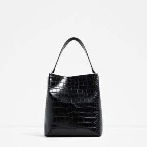 Zara patent animal leather hand bag