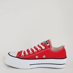 Converse CTAS Lift Ox Red/Black/Egret Canvas Platform Sneakers – A06839C