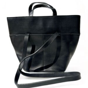 Zara leather tassel bucket bag.