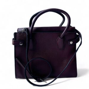 Zara city bag in leather red wine color